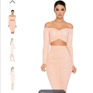 Oh Polly! Do the twist ruched Bardot 2 piece